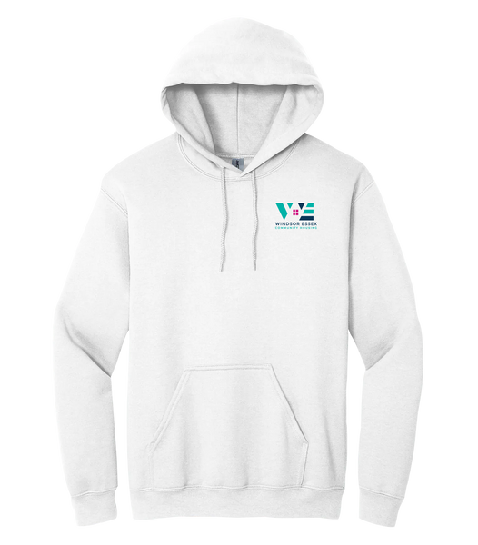 Windsor Essex Community Housing Adult Cotton Pull Over Hooded Sweatshirt with Printed Colour Logo