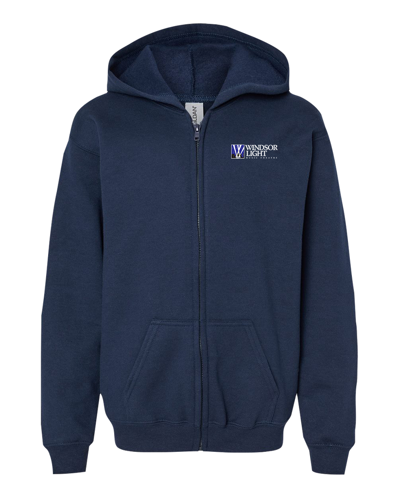 'Frozen' Youth Heavy Blend™ Full Zip Hoodie with Printed Logo