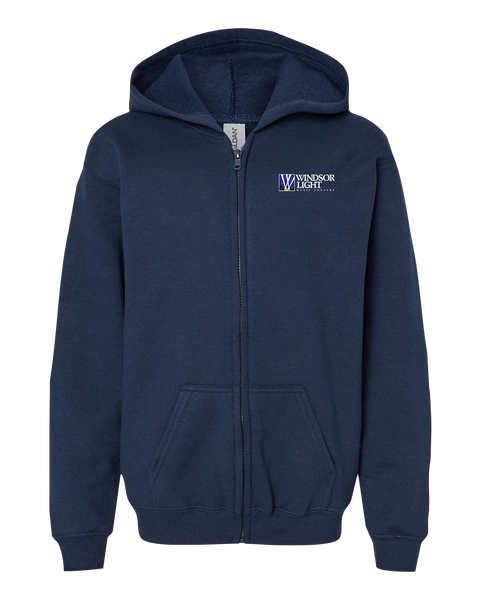 'Frozen' Youth Heavy Blend™ Full Zip Hoodie with Printed Logo
