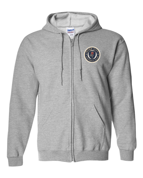 Rose City Football Club Youth Full-Zip Hooded Sweatshirt with Printed Logo