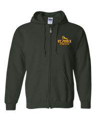 Pacers Staff Adult Cotton Full Zip Hooded Sweatshirt with Embroidered Left Chest