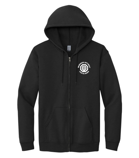 Windsor Optimist Band Adult Gildan Heavy Blend Full Zip Hooded Sweatshirt with Embroidered Logo