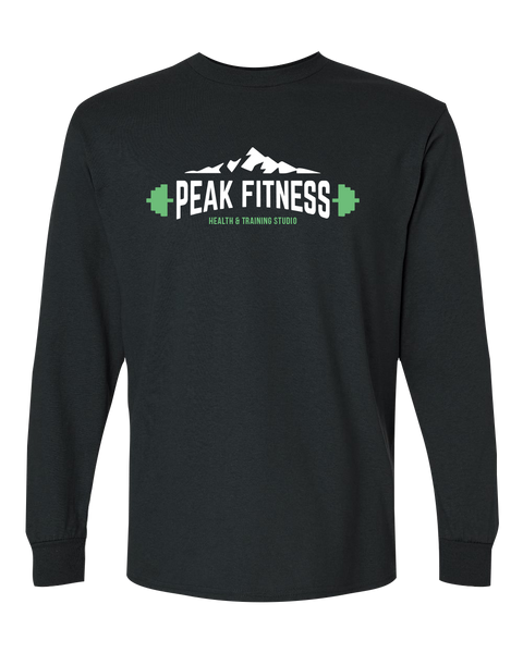 Peak Fitness Adult Long Sleeve T-Shirt with Printed Logo