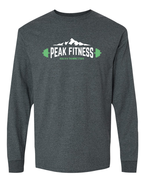 Peak Fitness Adult Long Sleeve T-Shirt with Printed Logo
