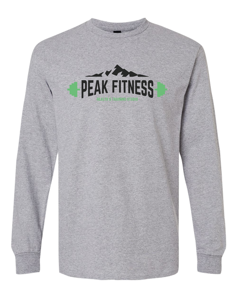 Peak Fitness Adult Long Sleeve T-Shirt with Printed Logo