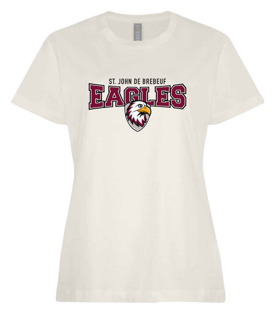 St. John de Brebeuf Ladies Ring Spun T-Shirt with Printed Logo