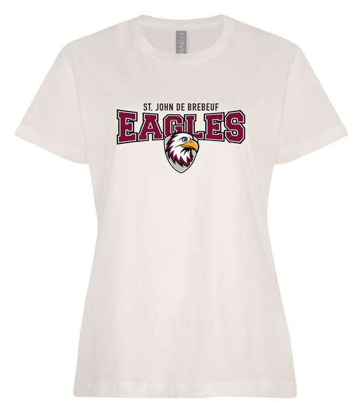 St. John de Brebeuf Ladies Ring Spun T-Shirt with Printed Logo