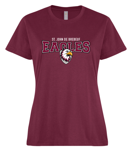 St. John de Brebeuf Ladies Ring Spun T-Shirt with Printed Logo
