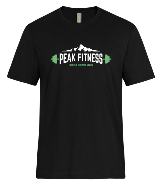 Peak Fitness Adult Ring Spun T-Shirt with Printed Logo