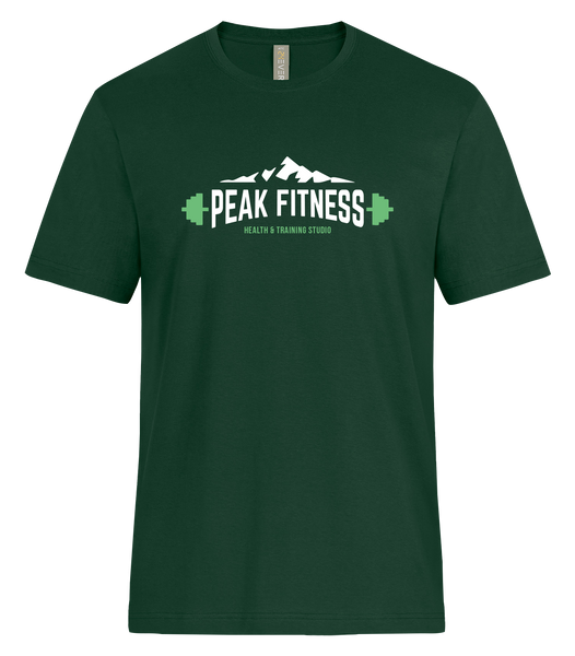 Peak Fitness Adult Ring Spun T-Shirt with Printed Logo