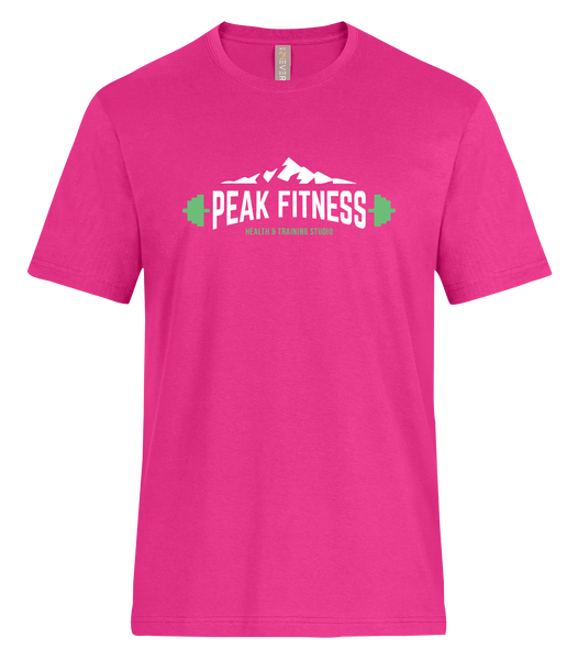 Peak Fitness Adult Ring Spun T-Shirt with Printed Logo