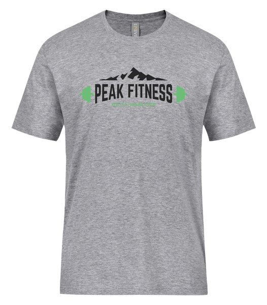 Peak Fitness Adult Ring Spun T-Shirt with Printed Logo