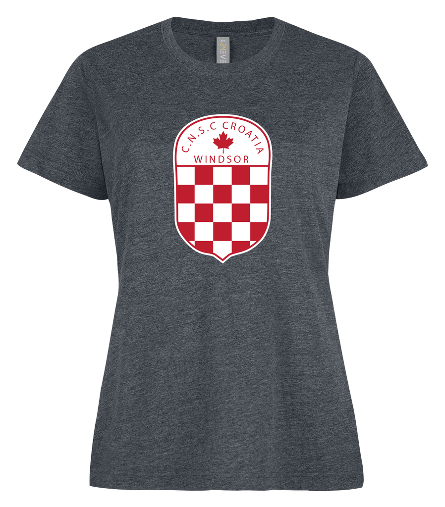 C.N.S.C. Windsor Croatia Ladies Ring Spun T-Shirt with Printed Logo