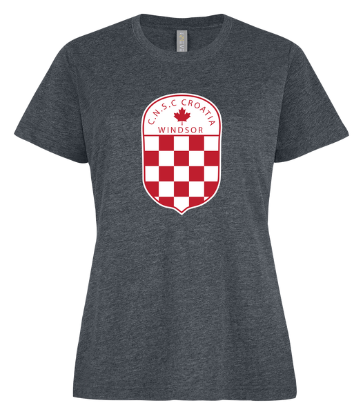 C.N.S.C. Windsor Croatia Ladies Ring Spun T-Shirt with Printed Logo
