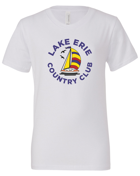 Lake Erie Country Club Youth Jersey T-Shirt with Printed Colour logo