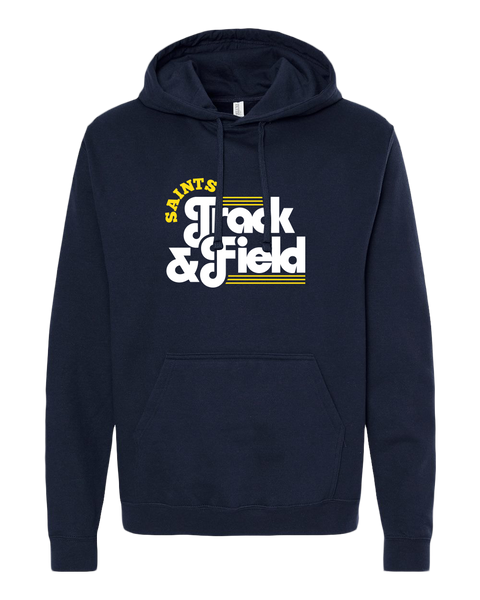 Saints Track & Field Adult Pullover Hoodie with Printed Logo