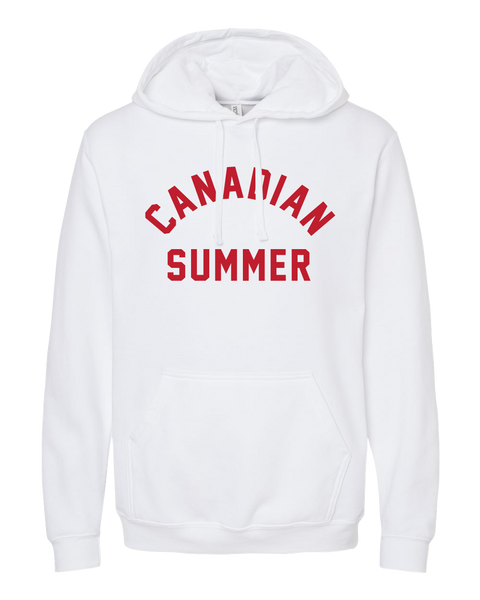 "Canadian Summer" Adult Pullover Hoodie with Printed Logo
