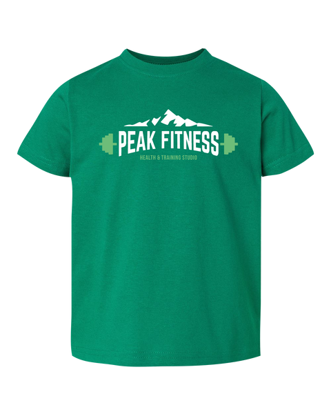 Peak Fitness Toddler Fine Jersey Tee with Printed Logo
