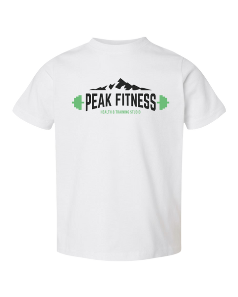 Peak Fitness Toddler Fine Jersey Tee with Printed Logo