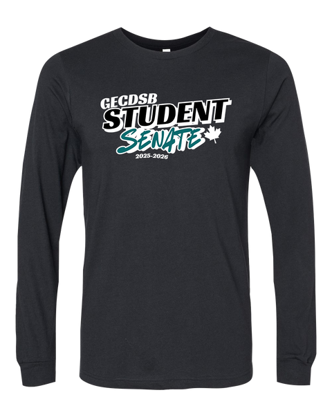 GECDSB "Student Senate" Adult Long Sleeve Tee with Printed Logo