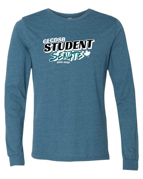 GECDSB "Student Senate" Adult Long Sleeve Tee with Printed Logo