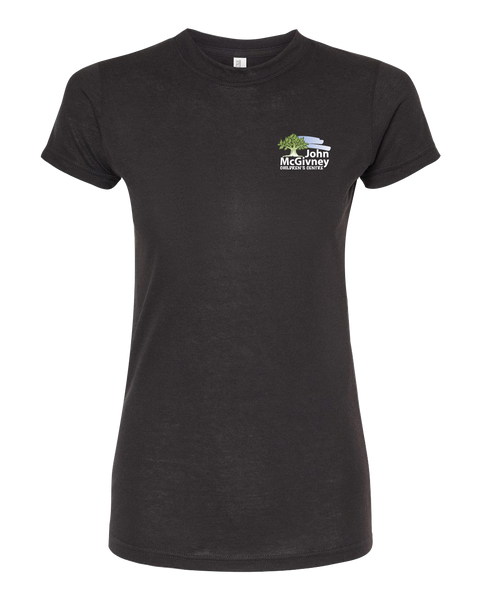 John McGivney Ladies Deluxe Blend T-Shirt with Printed Logo