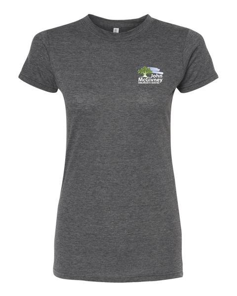 John McGivney Ladies Deluxe Blend T-Shirt with Printed Logo
