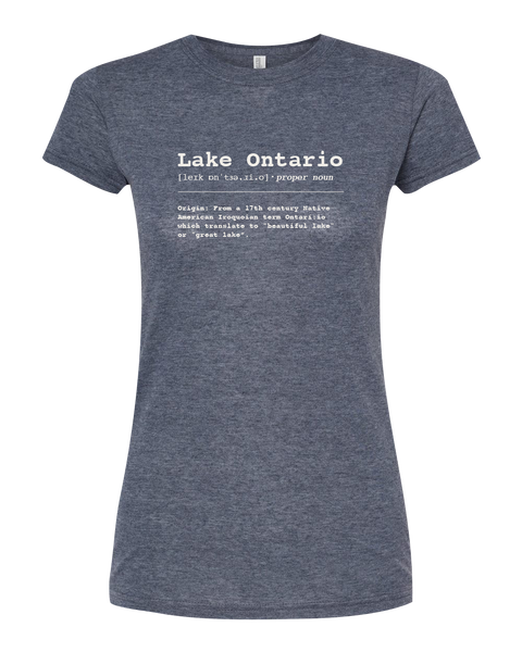 "Lake Ontario" Definition Ladies Deluxe Blend T-Shirt with Printed Logo
