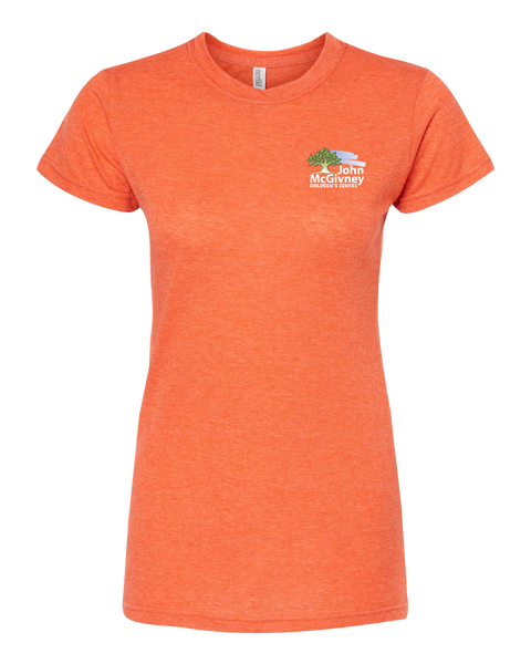 John McGivney Ladies Deluxe Blend T-Shirt with Printed Logo