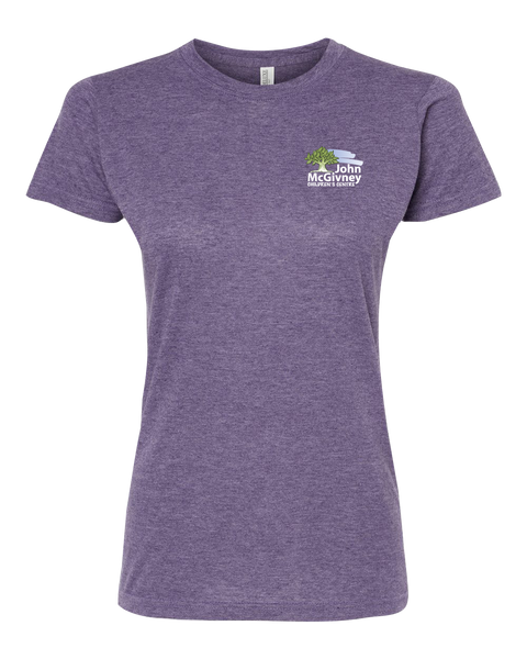 John McGivney Ladies Deluxe Blend T-Shirt with Printed Logo