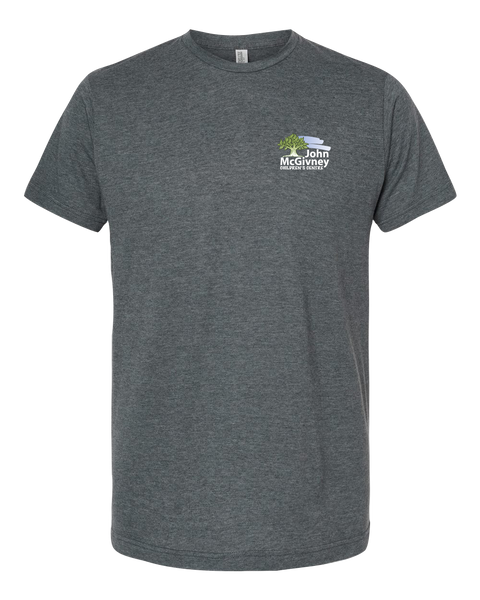 John McGivney Adult Deluxe Blend T-Shirt with Printed Logo