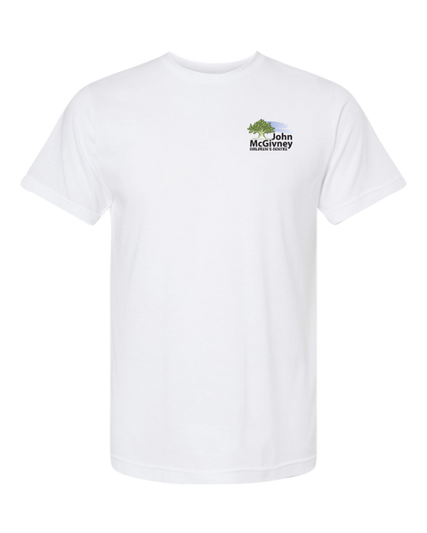 John McGivney Adult Deluxe Blend T-Shirt with Printed Logo