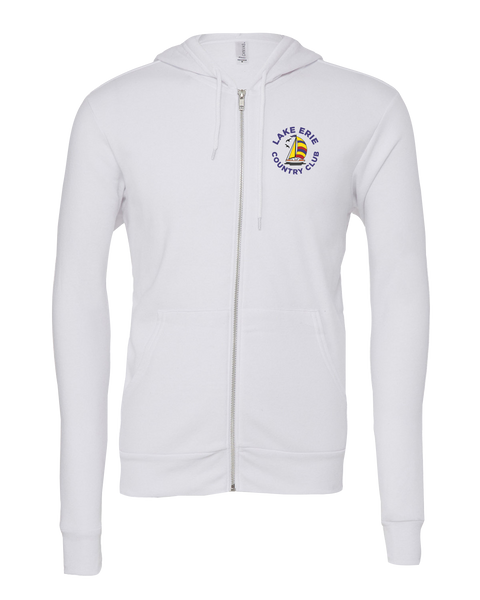 Lake Erie Country Club Adult Fleece Full-Zip Hooded Sweatshirt with Embroidered Logo