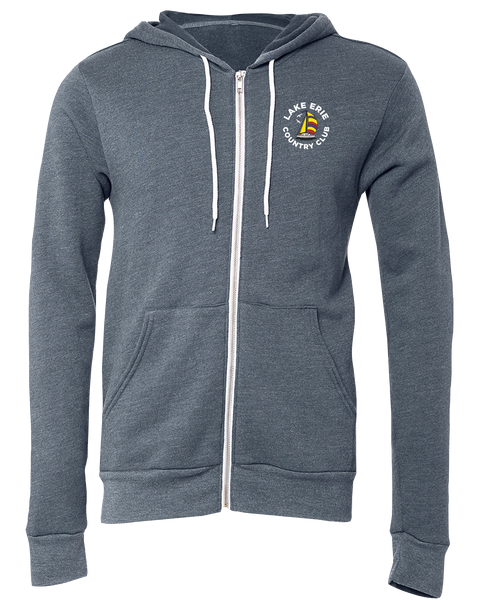 Lake Erie Country Club Adult Fleece Full-Zip Hooded Sweatshirt with Embroidered Logo