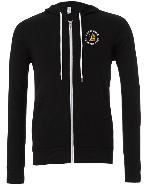 Lake Erie Country Club Adult Fleece Full-Zip Hooded Sweatshirt with Embroidered Logo