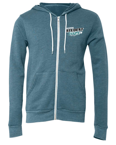 GECDSB "Student Senate" Adult Fleece Full-Zip Hoodie Sweatshirt with Printed Logo