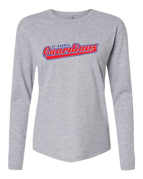 Guardians Ladies Cotton Relaxed Long Sleeve Tee with Printed Logo
