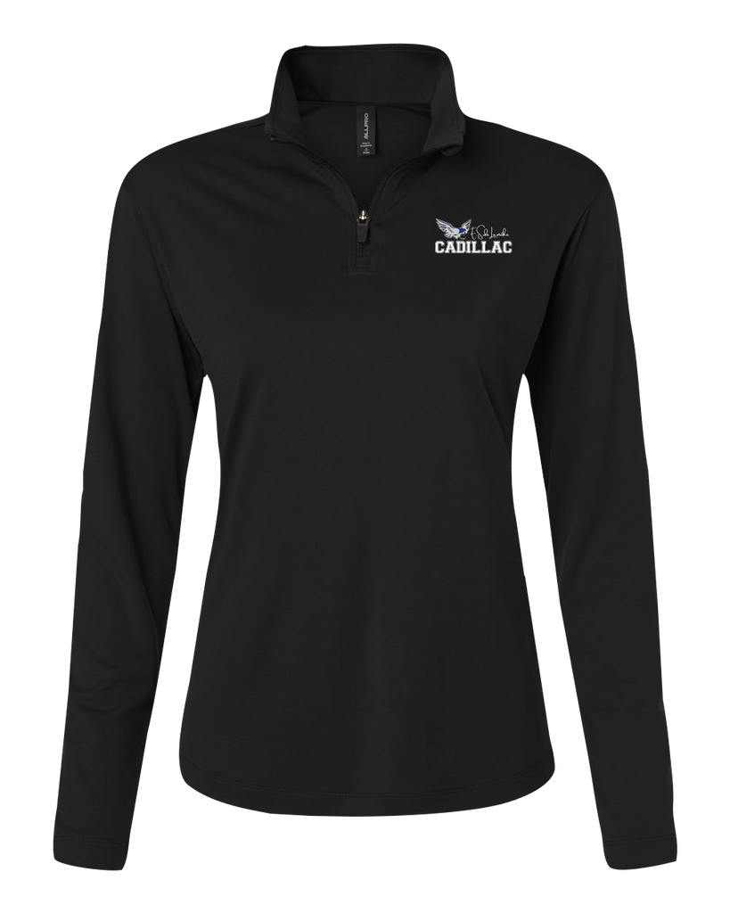 Lamothe-Cadillac Ladies Pro-Lock Performance Quarter-Zip Pullover with Embroidered Logo