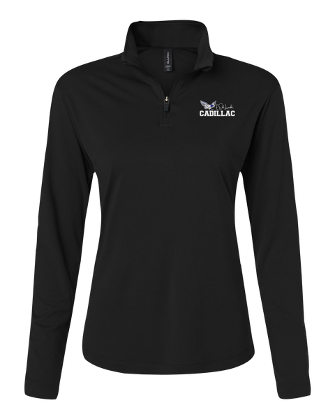 Lamothe-Cadillac Ladies Pro-Lock Performance Quarter-Zip Pullover with Embroidered Logo
