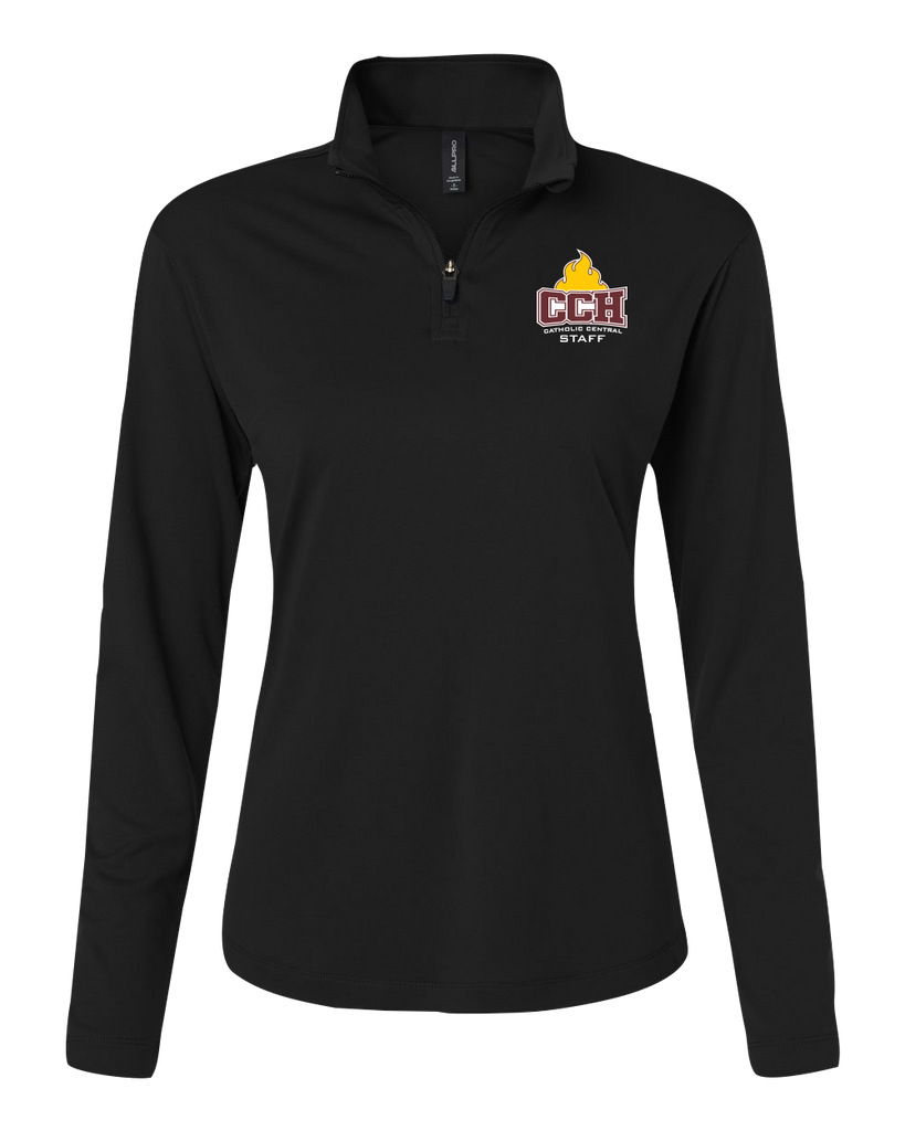 Catholic Central Ladies Pro-Lock Performance Quarter-Zip Pullover with Embroidered Logo