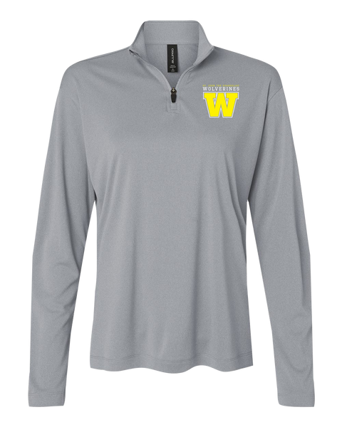 Wolverines Ladies Pro-Lock Performance Quarter-Zip Pullover with Embroidered Logo