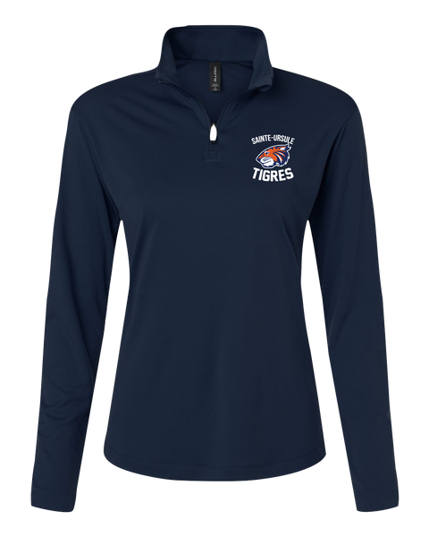 Sainte-Ursule Ladies Pro-Lock Performance Quarter-Zip Pullover with Embroidered Logo