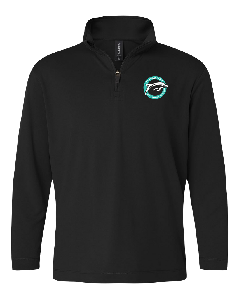 Dauphins Youth Pro-Lock Performance Quarter-Zip Pullover with Embroidered Logo
