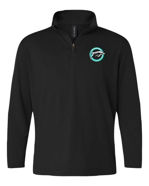 Dauphins Youth Pro-Lock Performance Quarter-Zip Pullover with Embroidered Logo