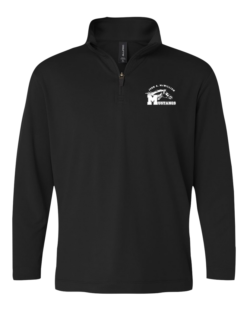 John A. McWilliam Youth Pro-Lock Performance Quarter-Zip Pullover with Embroidered Logo