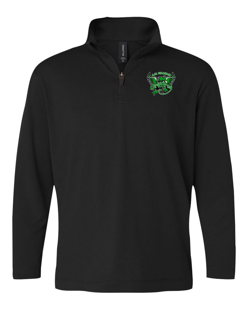 Griffins Youth Pro-Lock Performance Quarter-Zip Pullover with Embroidered Logo