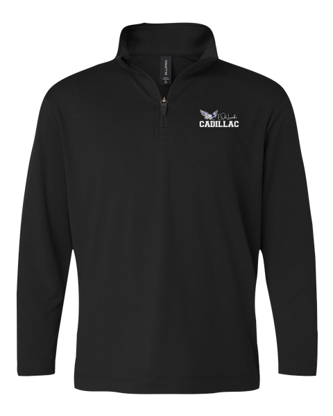 Lamothe-Cadillac Adult Pro-Lock Performance Quarter-Zip Pullover with Embroidered Logo
