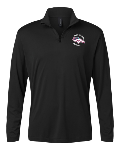 Mustangs Adult Pro-Lock Performance Quarter-Zip Pullover with Embroidered Logo