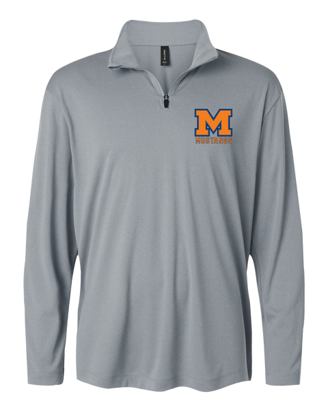 Vincent Massey Adult Pro-Lock Performance Quarter-Zip Pullover with Printed Logo