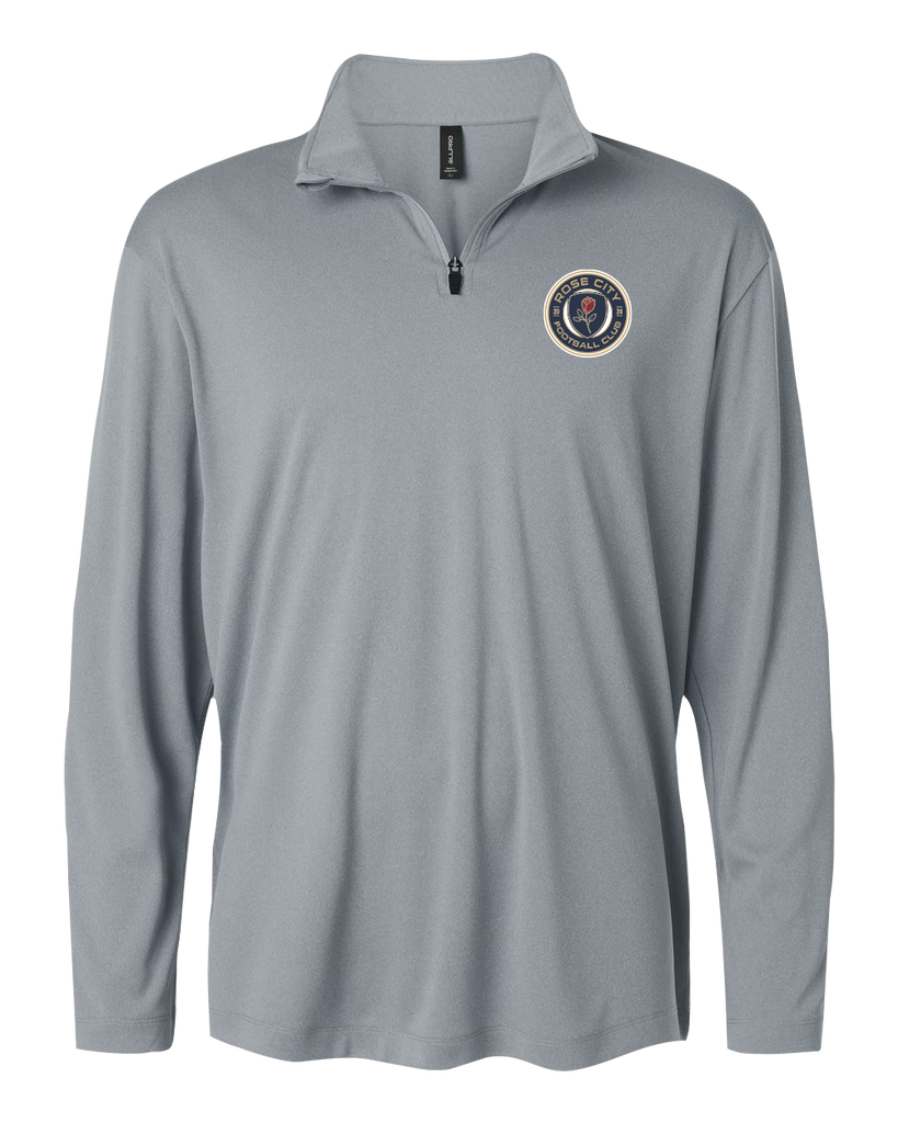 Rose City Football Club Adult Pro-Lock Performance Quarter-Zip Pullover with Embroidered Logo